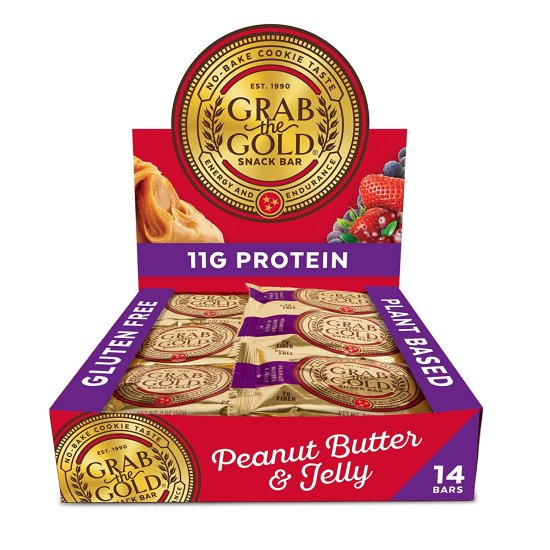 (image for) Grab The Gold Bars Peanut Butter & Jelly 12 ct