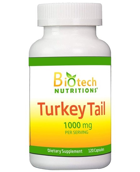 (image for) Biotech Nutritions Turkey Tail Mushroom 1000 mg 120 Capsules