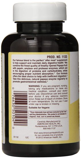 (image for) American Health Products Original Papaya Enzyme 250 Tablets