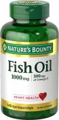 Nature's Bounty Fish Oil 1000 mg. Cholesterol Free Omega-3 Softgels 145ct