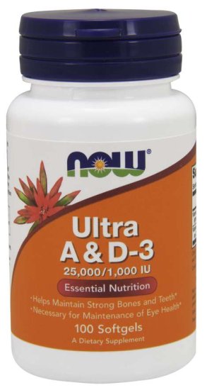 (image for) Now Foods Ultra A & D 25000/1000 100 Sgels