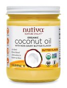 Nutiva Organic Refined Coconut Oil with Butter Flavor 14 oz