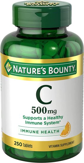 (image for) Nature\'s Bounty Vitamin C 500 mg Pure Vitamin C Tablets 250 Count