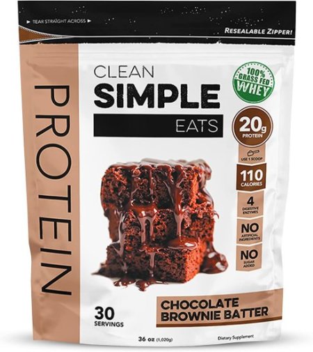 (image for) Clean Simple Eats Chocolate Brownie Batter Whey Protein 30 Servings