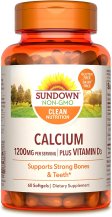 (image for) Sundown Naturals Calcium 1200 plus D Liquid Filled Softgels 60 Count