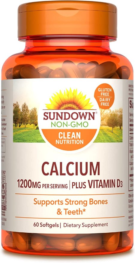 (image for) Sundown Naturals Calcium 1200 plus D Liquid Filled Softgels 60 Count