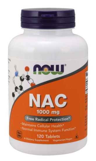 (image for) Now Foods NAC 1000 mg 120 Tablets