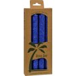 Aloha Bay Palm Tapers Royal Blue 4 Count