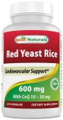 Best Naturals Red Yeast Rice with CoQ10 600 mg 120 Capsules