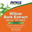 Now Foods Willow Bark Extract 400 mg 100 Vcaps