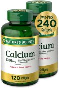 (image for) Nature's Bounty Calcium 1200 mg + D Twin Pack, 240 Softgels 120 + 120 Count