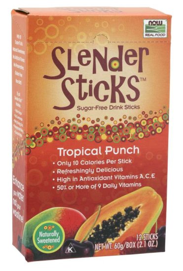 (image for) Now Foods Slender Sticks Tropical Punch 12 Sticks/Pk