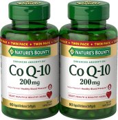 Nature's Bounty Co Q-10 200mg Twin Pack 80 + 80 Count