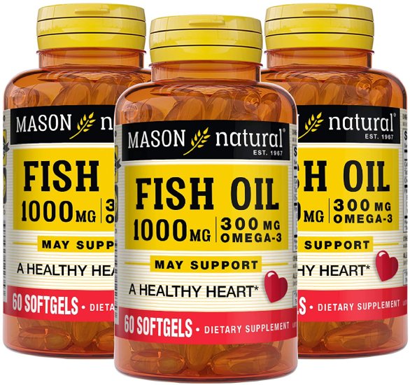 (image for) Mason Natural Omega 3 Fish Oil 1000mg 60 Softgels