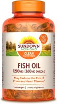 (image for) Sundown Naturals Extra Strength Fish Oil 1200Mg 100 Count