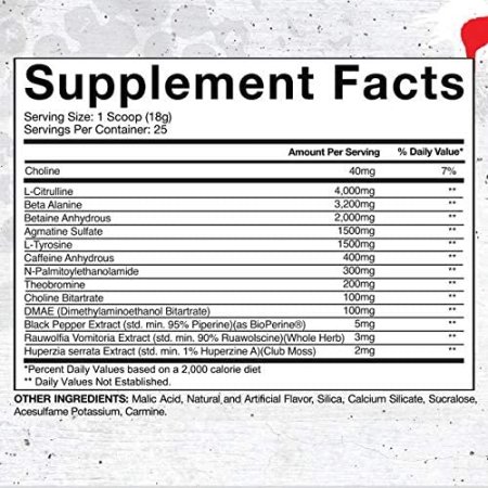 (image for) Gaspari Nutrition Super Pump Aggression Fruit Punch 25 Servings