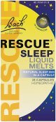 (image for) Bach Rescue Sleep Liquid Melts, Natural Sleep Aid - 28 Capsules