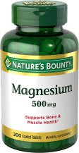 (image for) Nature's Bounty Magnesium 500mg 200 Count