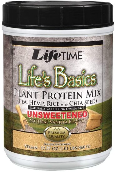 (image for) Lifetime Vitamins Plant Protein Unsweetened Vanilla 1.1 lb