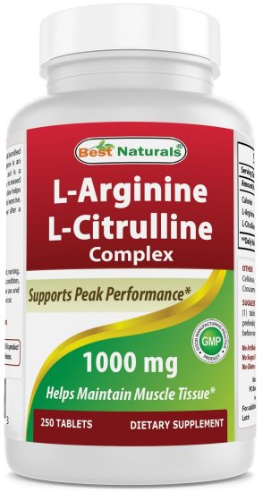 (image for) Best Naturals L-Arginine L-Citruline Complex Tablets 250 Count