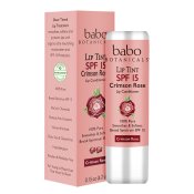 Babo Botanicals SPF 15 Lip Tint Conditioner Crimson Rose .15Oz