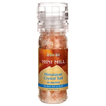 (image for) Aloha Bay Mini Mill Himalayan Crystal Salt with Grinder 3.5 oz