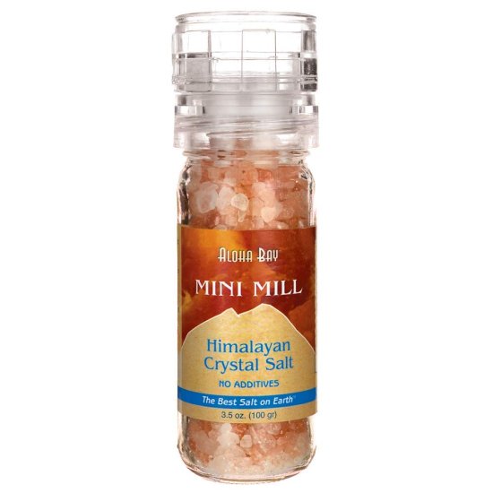 (image for) Aloha Bay Mini Mill Himalayan Crystal Salt with Grinder 3.5 oz