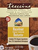 Teeccino Chicory Hazelnut Herbal Tea 10 ct