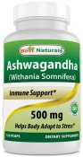 Best Naturals Ashwagandha (Withania Somnifera) 500 mg 120 VCaps