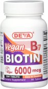 Deva Vegan Biotin 6000 mcg 90 Count