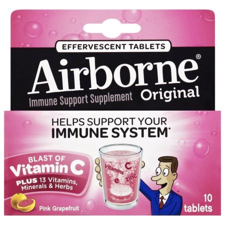 (image for) Airborne Immune Support Pink Grapefruit Tablets 10 Tabs