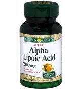 Nature's Bounty Alpha Lipoic Acid Super 200 mg. Capsules 30 Count