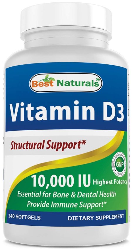 (image for) Best Naturals Vitamin D3 10000 IU 240 Count