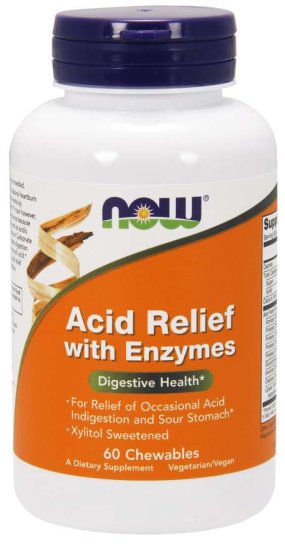 (image for) Now Foods Acid Relief Chew Enzymes 60 Loz