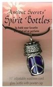 Ancient Secrets Aromatherapy Spirit Bottle Necklace Peace-Cobalt