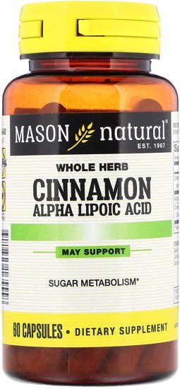 (image for) Mason Vitamins Cinn Alpha Lipoic Acid Complex 60 caps