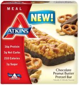 Atkins Nutritionals Chocolate Peanut Butter Pretzel Bars 5 ct