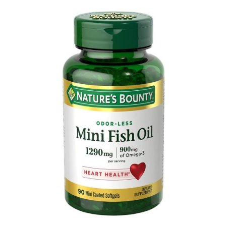 (image for) Nature's Bounty Fish Oil 1290mg Odorless Mini Softgels 90 Count