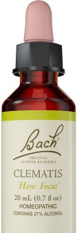 Bach Original Flower Remedy Dropper, 20 ml, Clematis Flower