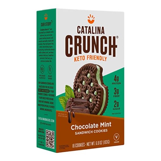 (image for) Catalina Crunch Chocolate Mint Keto Sandwich Cookies 6.8 oz