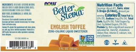 (image for) Now Foods Better Stevia English Toffee 2 oz