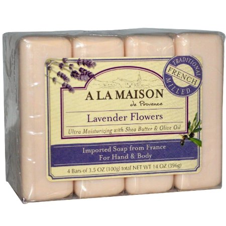 (image for) A LA Maison Lavender Flowers Soap Bars 4 Pack