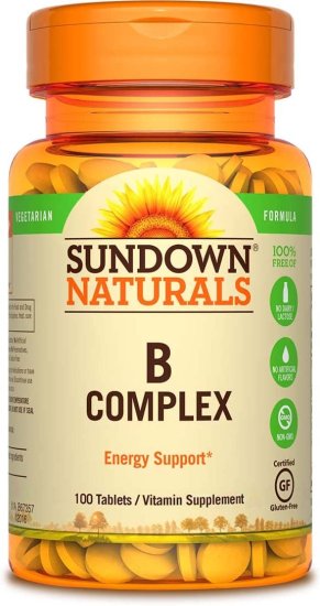 (image for) Sundown Naturals B Complex 100% RDV Tablets 100 Count