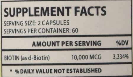 (image for) Biotech Nutritions Biotin Maximum Strength 120 Capsules