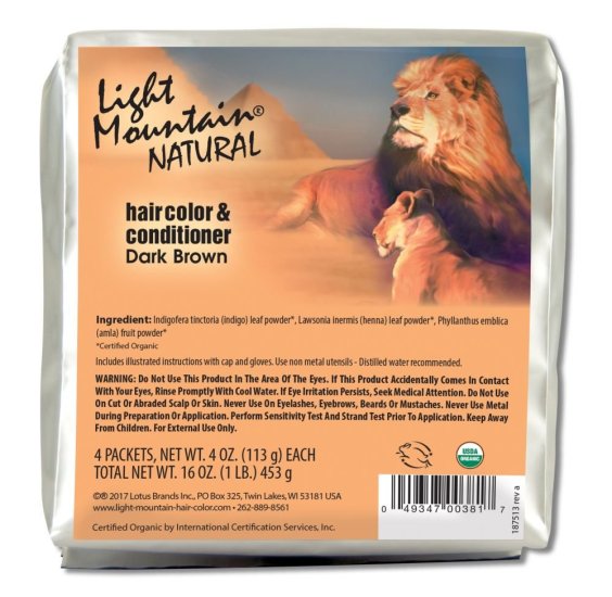 (image for) Light Mountain Hair Color & Conditioner Dark Brown 1 lb