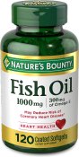 Nature's Bounty Fish Oil 1000mg Odorless Omega-3 & Omega-6 Softgels 120 Count