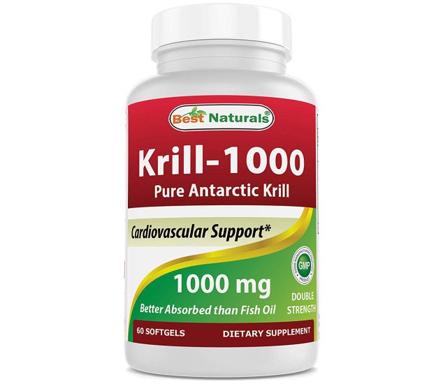 (image for) Best Naturals Krill Oil Soft Gel 1000 mg 60 Count