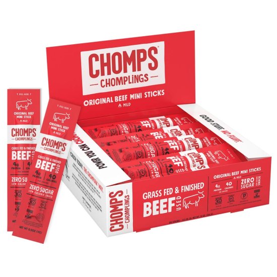 (image for) Chomps Original Beef Mini Sticks 0.5 oz 24 ct