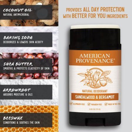 (image for) American Provenance All Natural Deodorant Sandalwood & Bergamot 2.65 oz