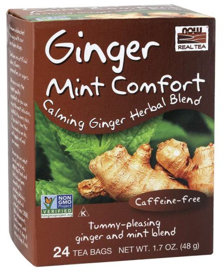 (image for) Now Foods Ginger Mint Comfort Tea Bags 24 Bags